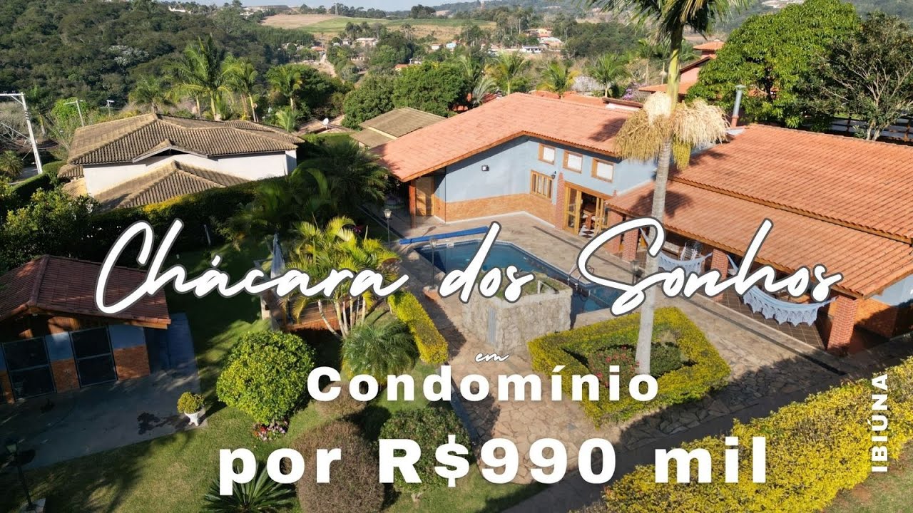 Chácara dos Sonhos por R$910 Mil! Piscina Aquecida, Gourmet e Suíte com Banheira!   VD. 302