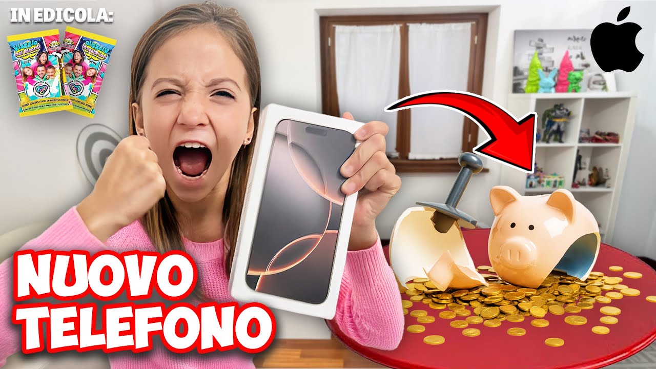 FIGLIACHIARA HA APERTO IL SALVADANAIO E VA A COMPRARE IL TELEFONO NUOVO...