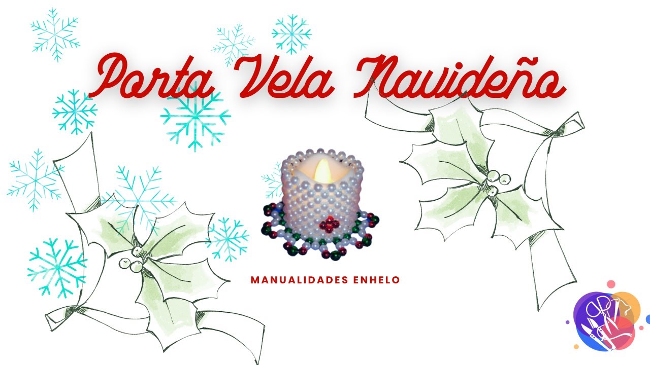 DIY: 😱Hermoso Porta Vela Navideño Hecho en Perlas 😲