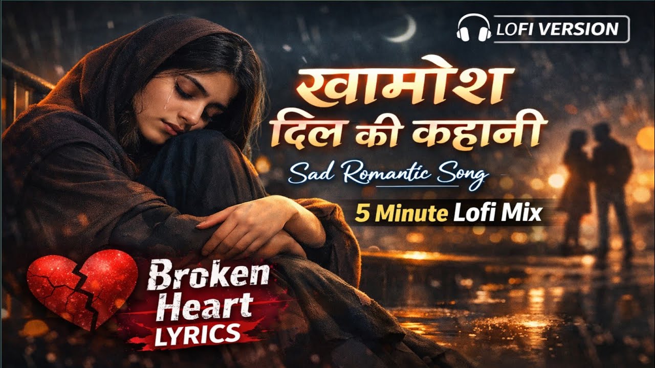 “खामोश दिल की कहानी 💔 | Sad Romantic Hindi Song | Broken Heart Lofi Lyrics | 5 Minute Loop”