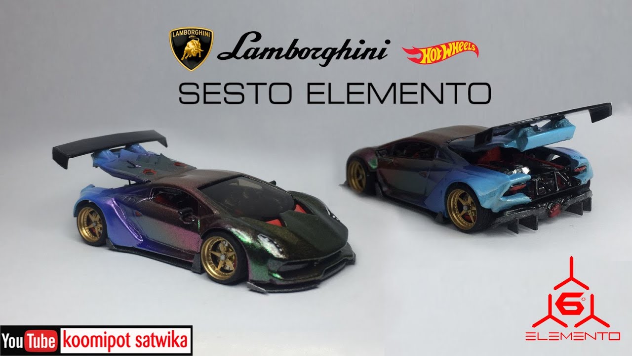 Lamborghini Sesto Elemento Diecast Custom Hot Wheels