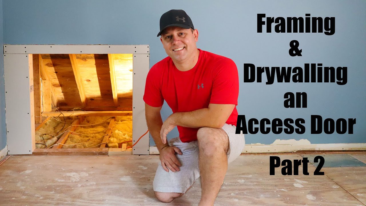 Framing and Drywalling an Attic Access Door Part 2-Bedroom Renovation