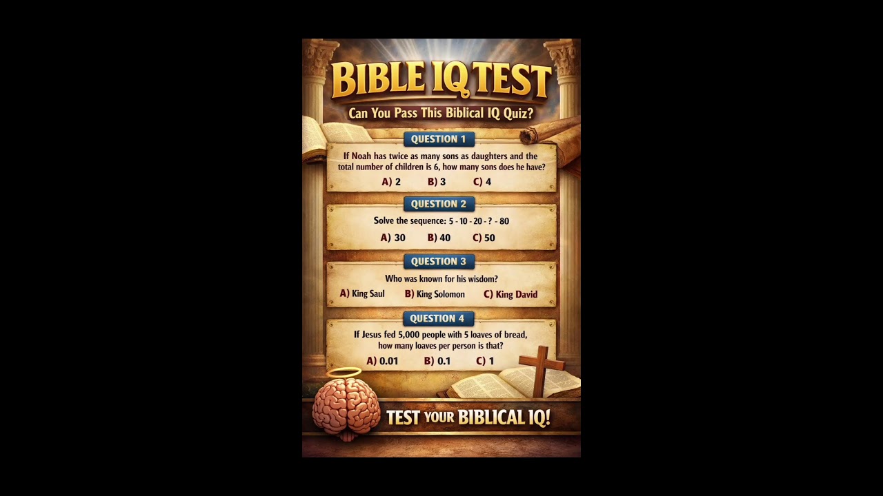 Bible Quiz IQ Test #quiz #iqtest