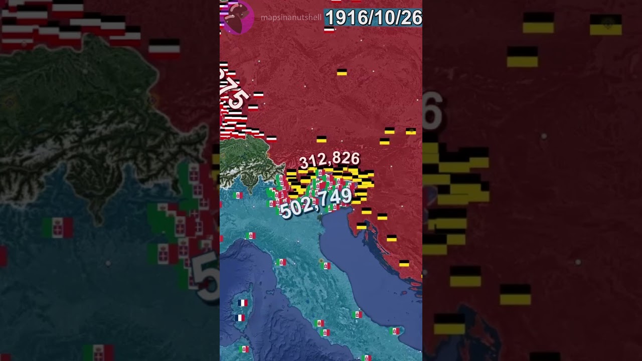 World War I: Italian Front with units using Google Earth