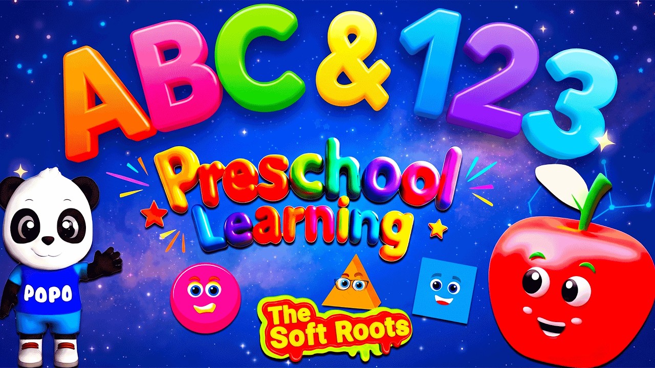 Preschool Learning activities for 3 year olds at home | Learn ABC Phonics Shapes Numbers Colors 🌈