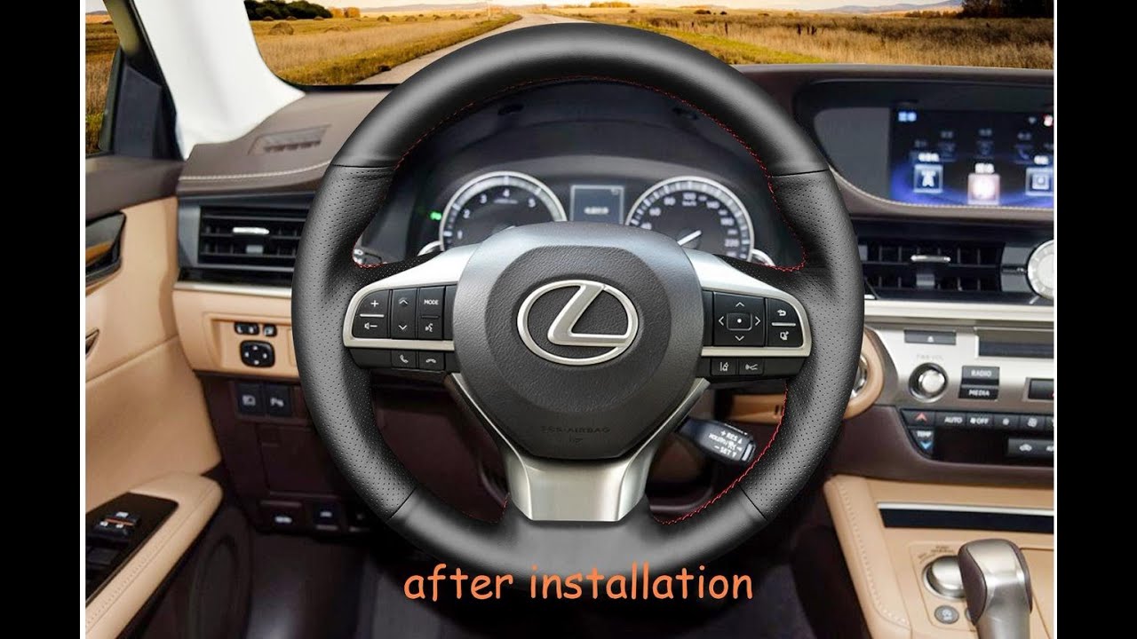 MEWANT --- for Lexus ES300h ES350 Car Steering Wheel Cover Installations