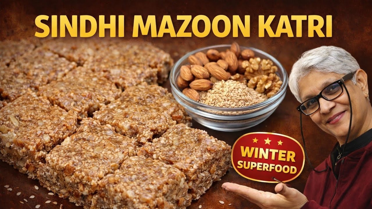 Sindhi Mazoon Katri Recipe | Traditional Winter Sweet | Aate Ki Pinni with Dry Fruits & Desi Ghee
