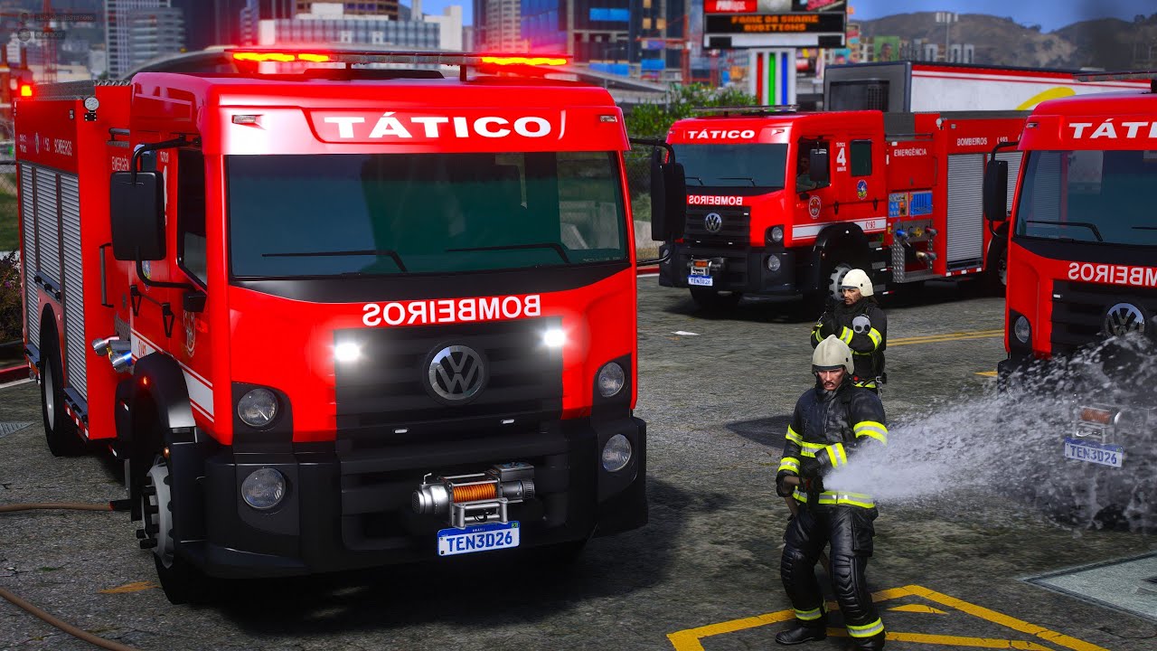 OCORRÊNCIA de INCÊNDIO - ABS TÁTICO CORPO DE BOMBEIROS! | GTA 5 EMERGÊNCIA 24HS