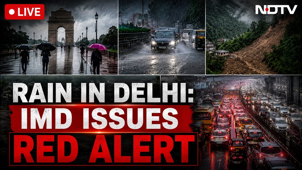 Delhi Rains LIVE Updates | Weather Updates | Rain In Parts Of Delhi, IMD Issues Red Alert LIVE
