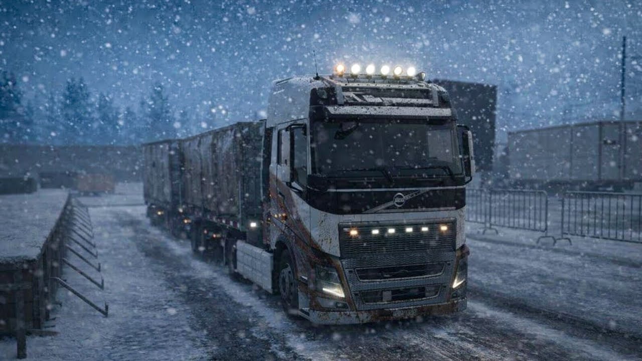 [ETS2 1.57] Driving Through a Rusty Frozen Winter| Volvo Reworked | Realistic Gameplay