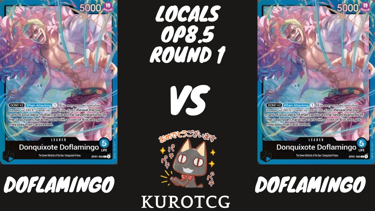 (OP8.5) Blue Doflamingo Mirror!@ConereNetwork Rare & Sleeveless Locals Round 1! One Piece TCG POV