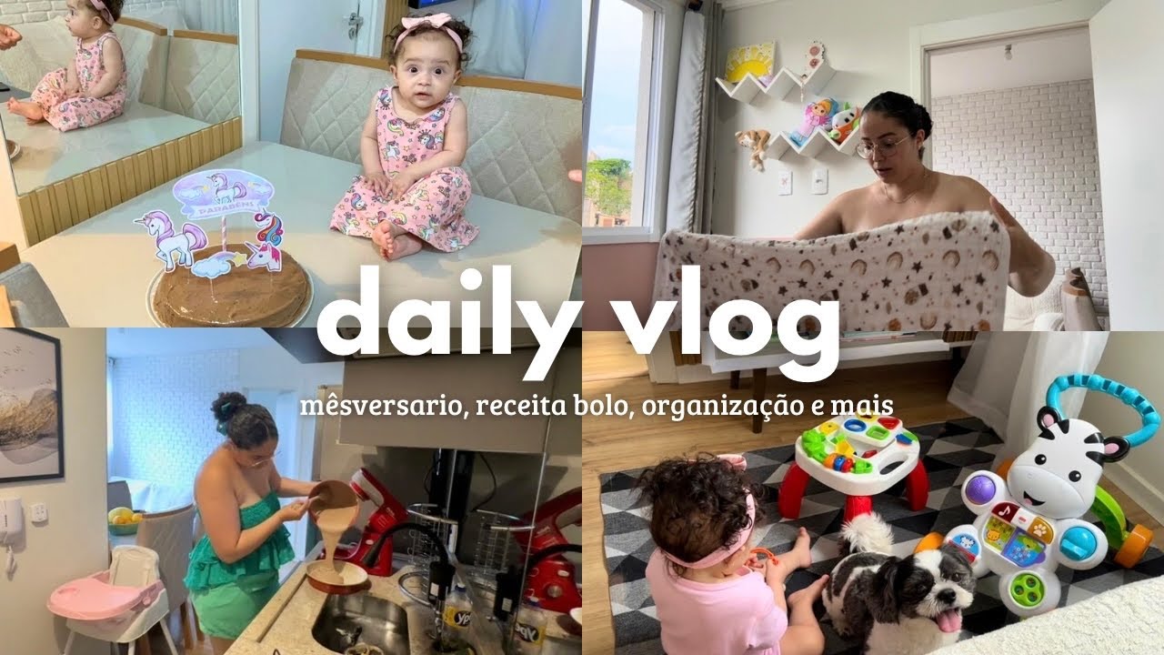MÊSVERSARIO DA CECI, CONTANDO NOVIDADE, RECEITA BOLO CHOCOLATE, BRINQUEDO NOVO E LAVANDO ROUPAS