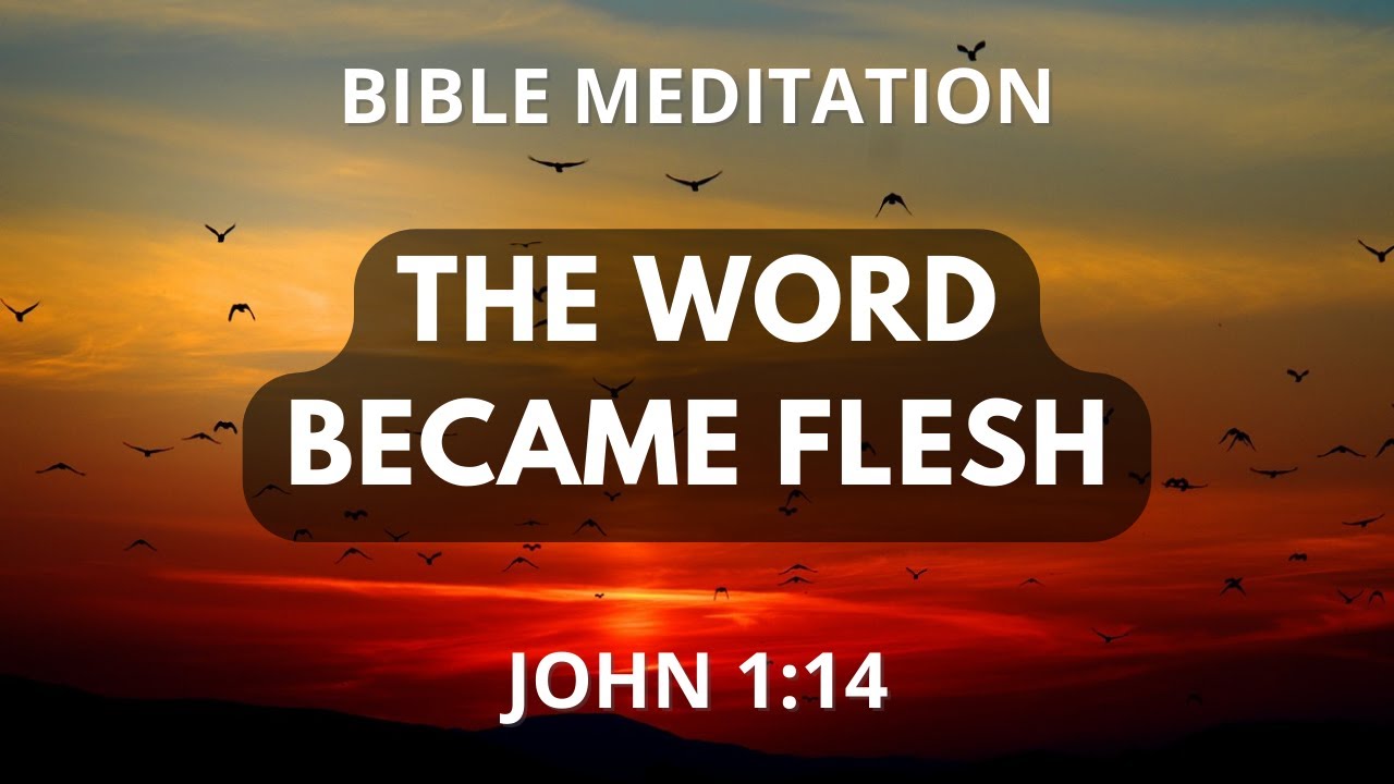John 1:14 Bible Verse Meditation - The Word became flesh and made his dwelling among us. - Jesus