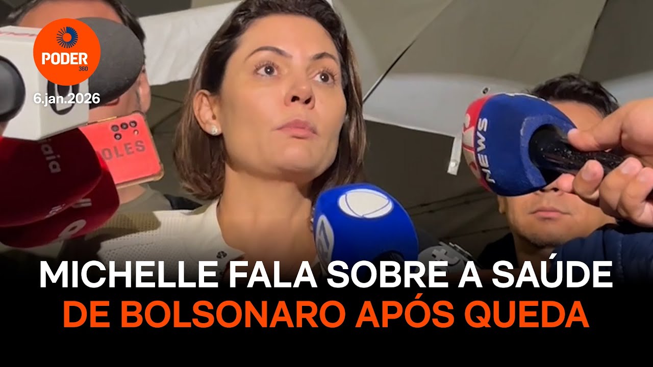 Michelle fala sobre a saúde de Bolsonaro após queda