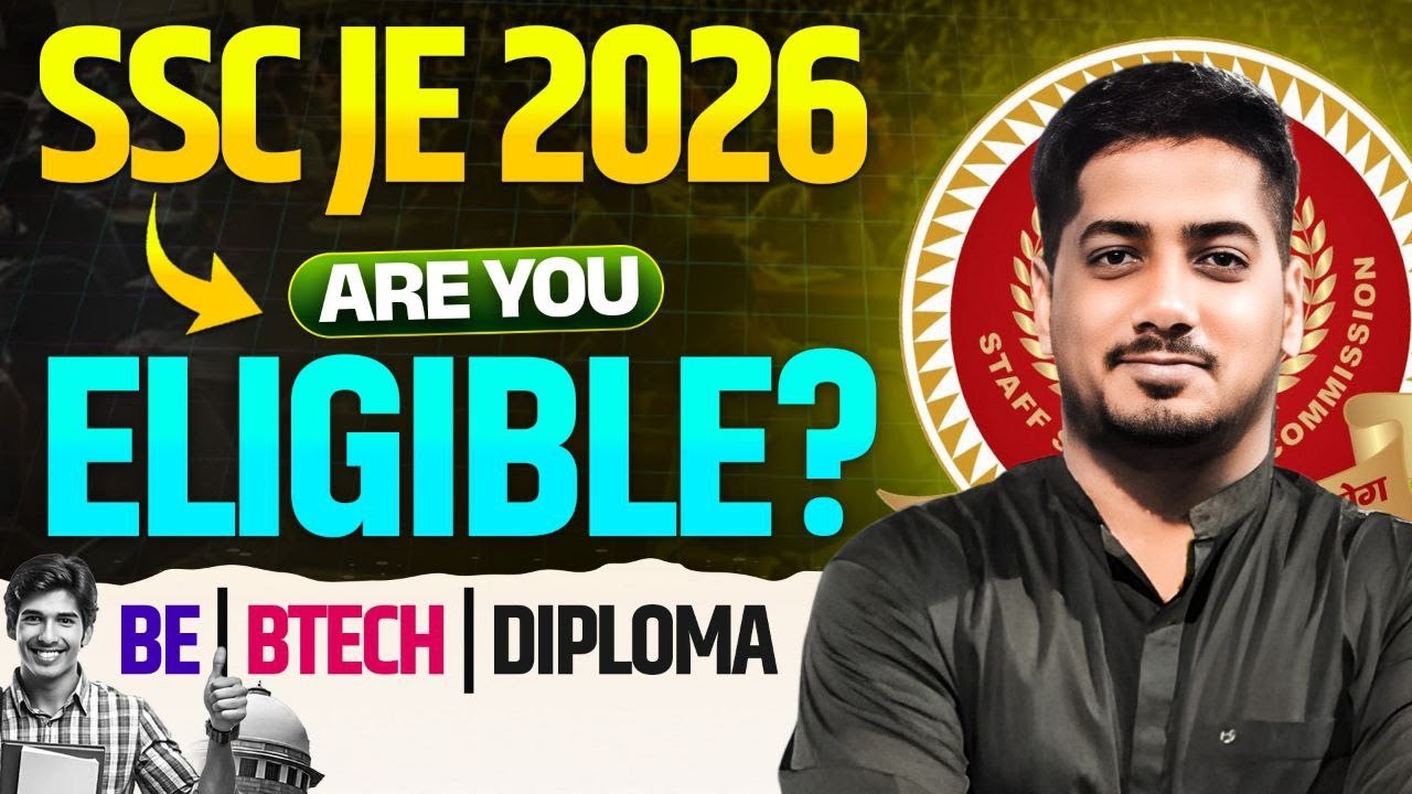 SSC JE 2026 | Final Year Students Eligible or NOT ? | SSC JE 2026 Eligibility #sscje #rishabhsir