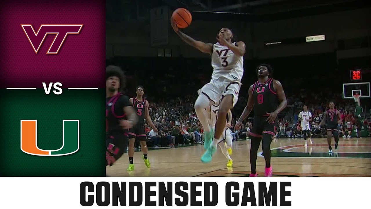Virginia Tech vs. Miami Condensed Game | 2025-26 ACC Men's Basketball