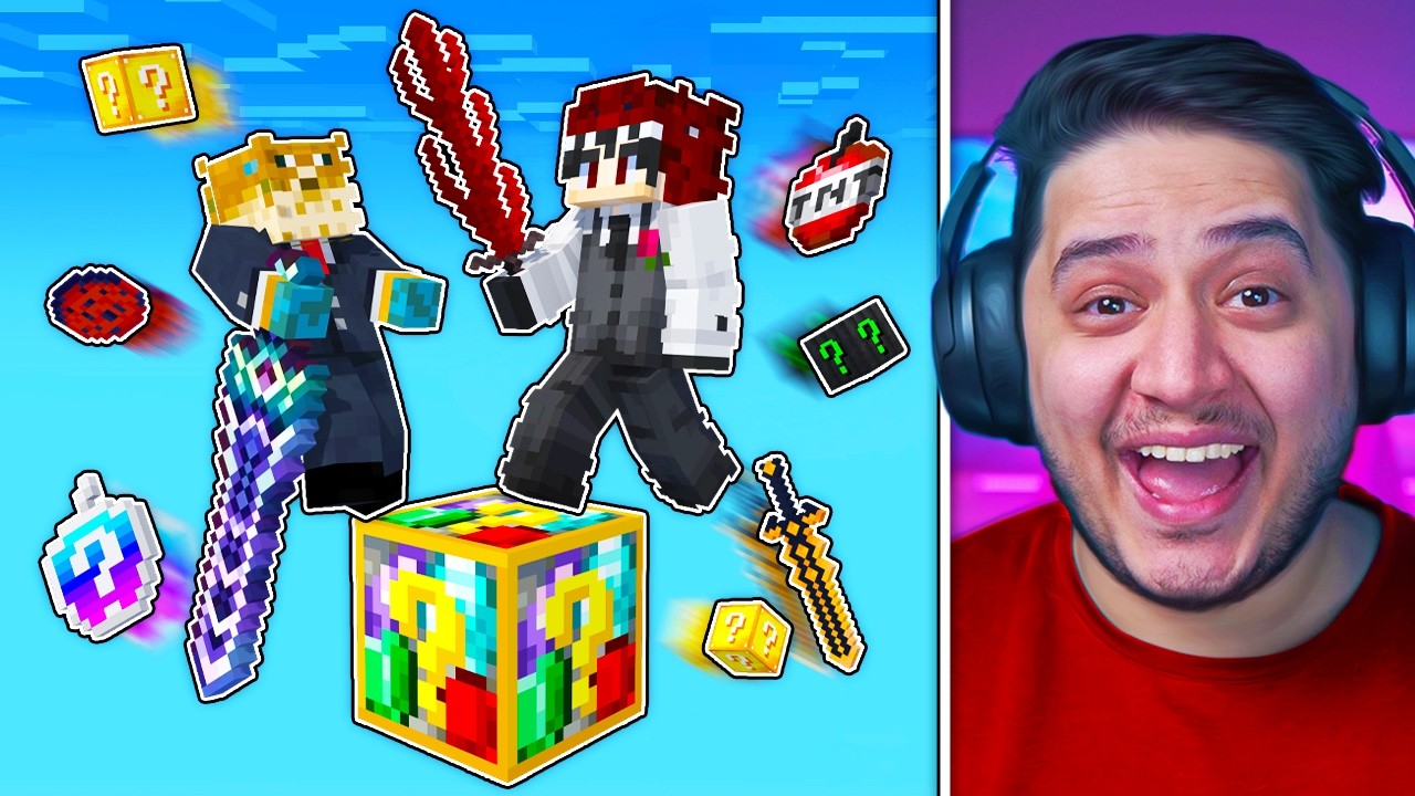 ماين كرافت 25 بلوكة حظ في بلوكة وحدة 😱🔥!! | ONE LUCKY BLOCK
