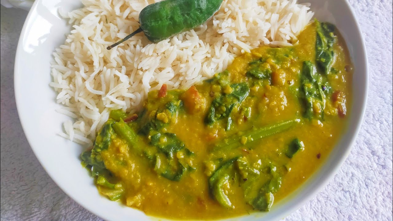 লাউশাক দিয়ে খেসারি ডাল/ lau shaker recipe