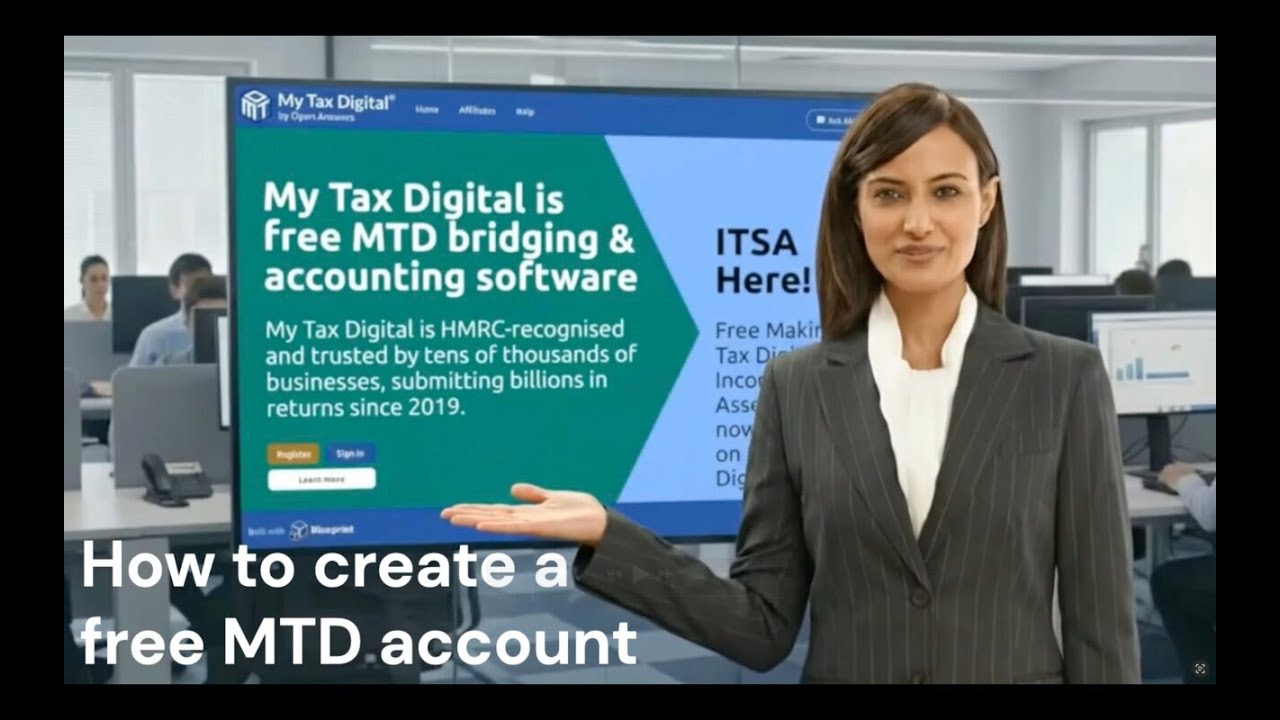 My Tax Digital - How to create a free MTD account.