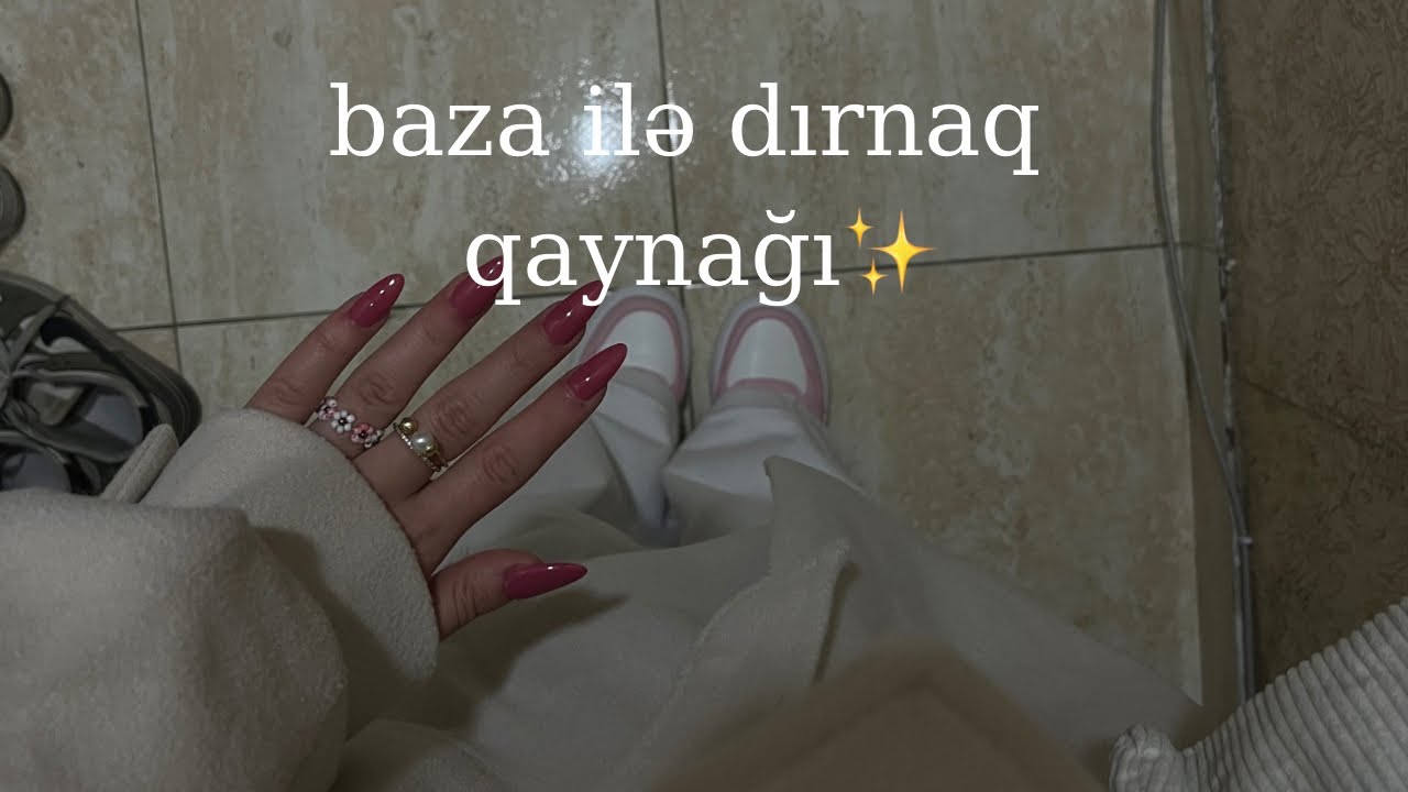 Dırnaqlarımı düzəltdim!🩷 Evdə dırnaq qaynağı. Tipsi qaynaq, baza ilə işləmə texnikası