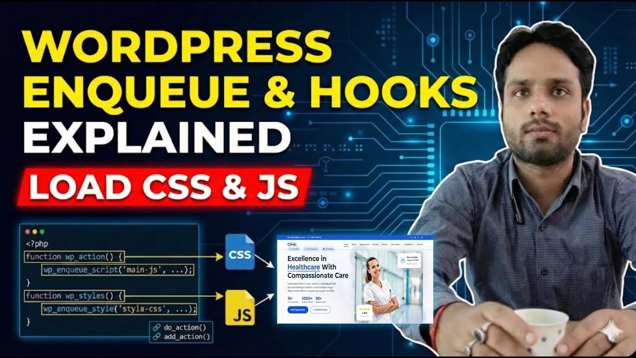 How to add js and CSS file in WordPress theme | WordPress Hooks for Beginners #freelancing