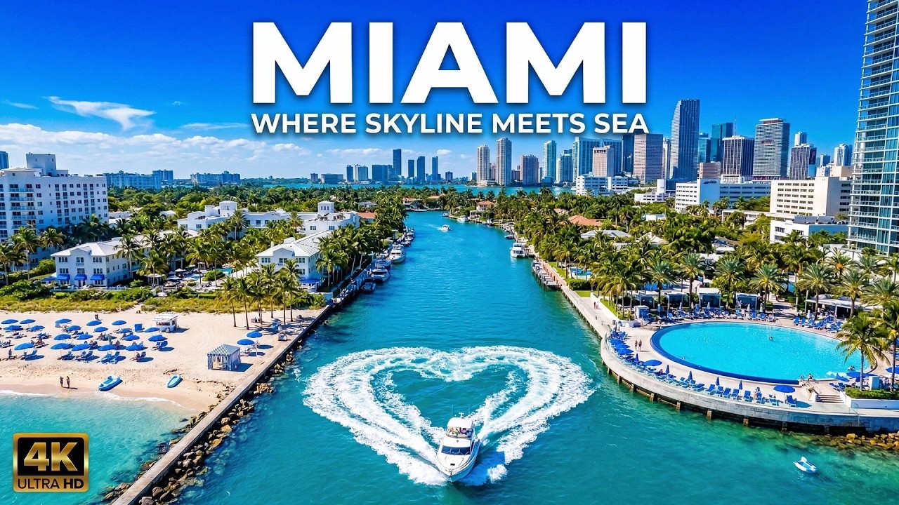 The Ultimate Miami Escape 4K | Relaxing Drone View of South Beach & Art Deco District