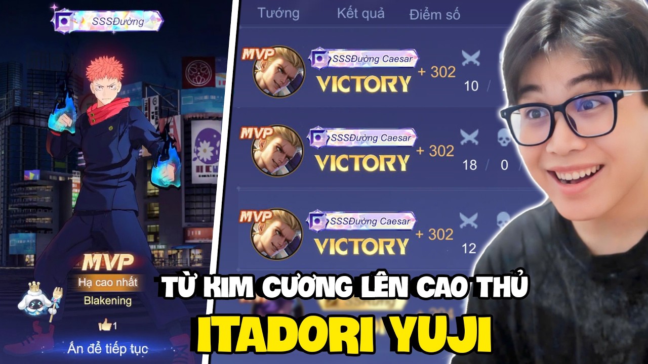 VUX HÀNH TRÌNH TỪ KIM CƯƠNG LÊN CAO THỦ VỚI BIRON ITADORI YUJI LẤY 3S MVP BÙNG NỔ