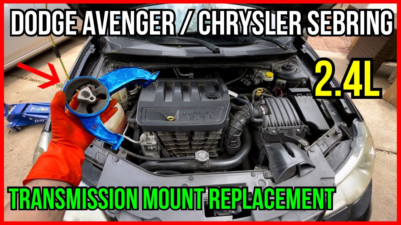 Как заменить опору коробки передач на двигателях Chrysler Sebring, Dodge Avenger и Journey 2.4L