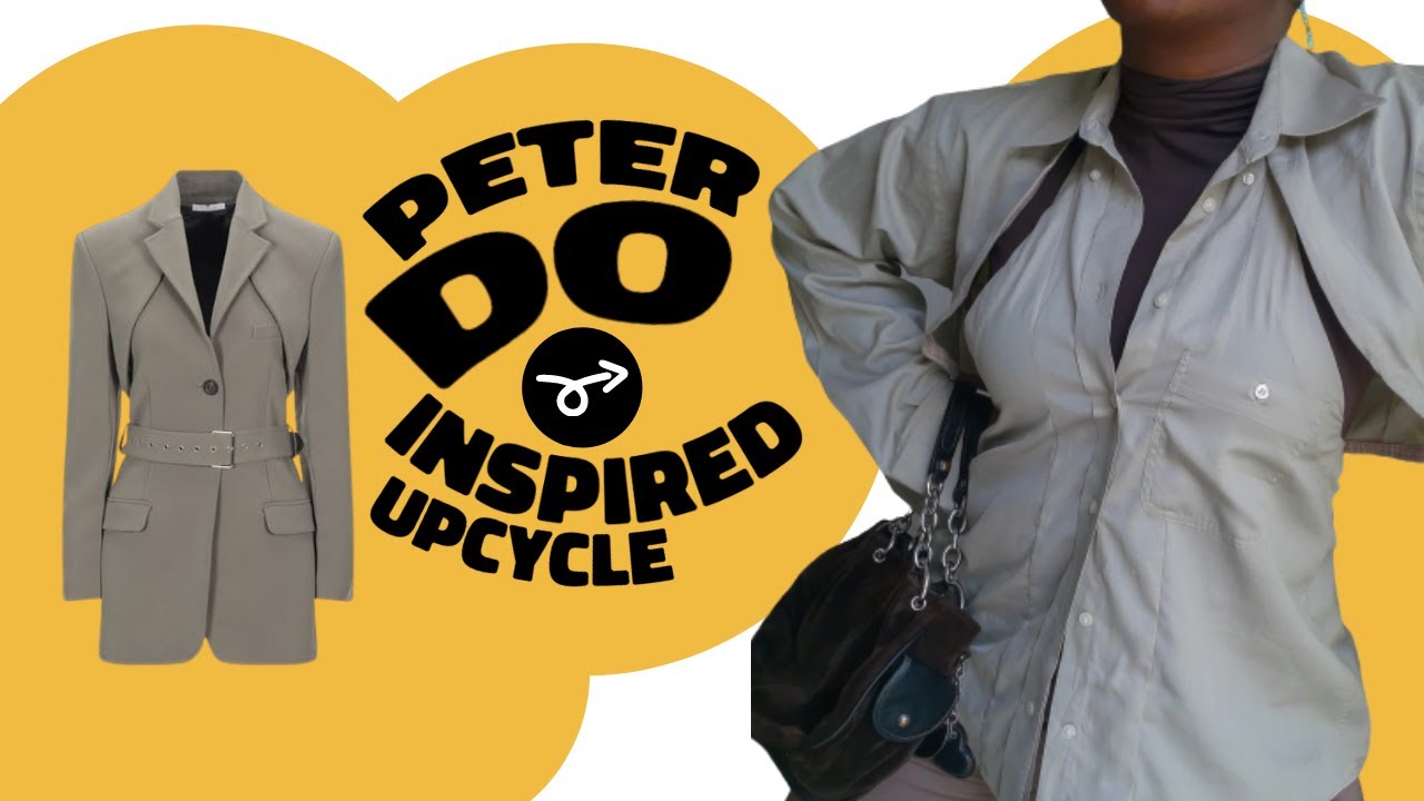 DIY/ Peter Do inspired thrift flip  I Men's shirt upcycle