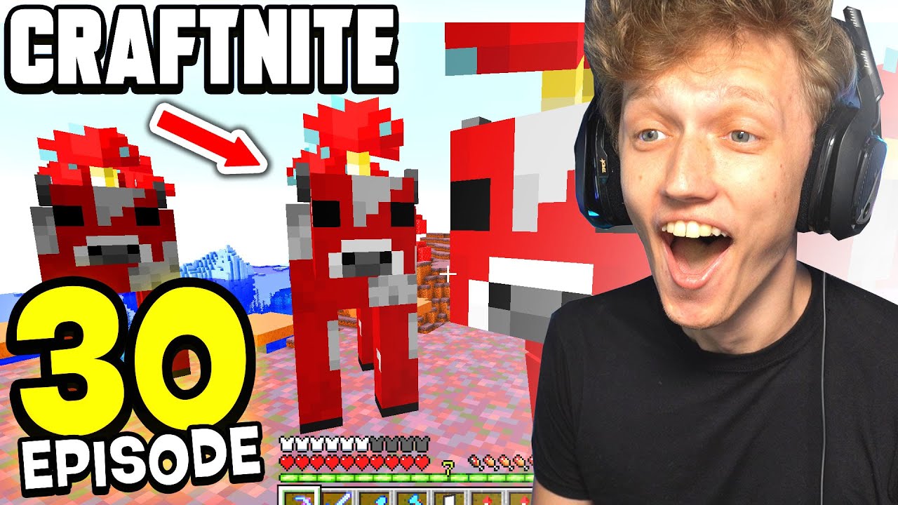 Craftnite: Episode 30 - I FOUND A MOOSHROOM ISLAND! (rarest biome in minecraft)