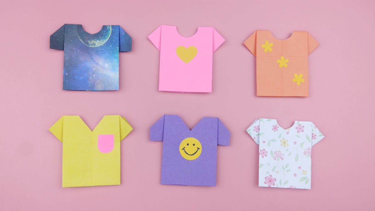 摺紙超可愛的迷你T卹短袖，做法非常簡單| T-shirt Origami