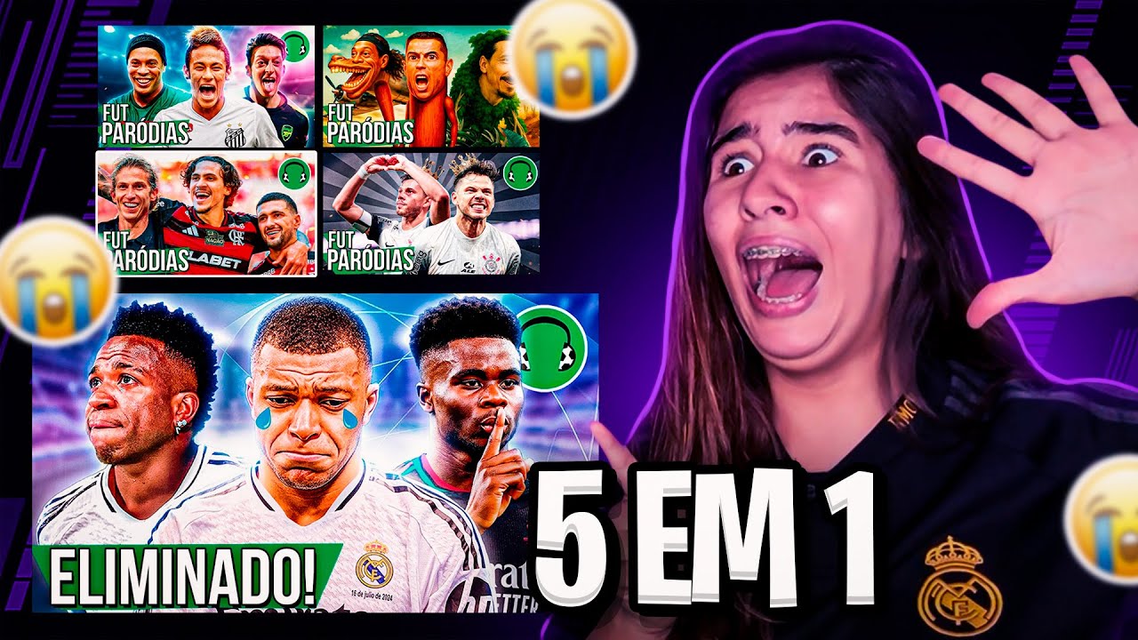 REACT 5 EM 1♫REAL ELIMINADO♫FLAMENGO DO FILIPE LUÍS♫JOGADORES BRAINROTS ♫ROMERO PAULERA♫ABUSADAMENTE