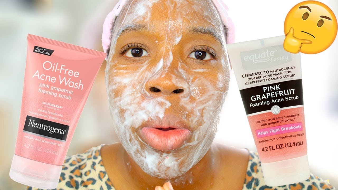 Equate Beauty! vs. Neutrogena Acne Wash! Pink Grapefruit Acne Wash Cleanser! Skincare Dupes!