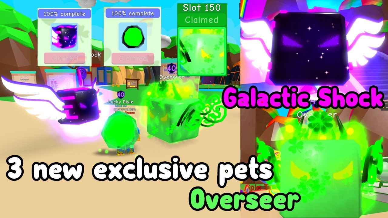 I Got Galactic Shock & Overseer New Exclusive Pets! Update - Bubble Gum Simulator Roblox