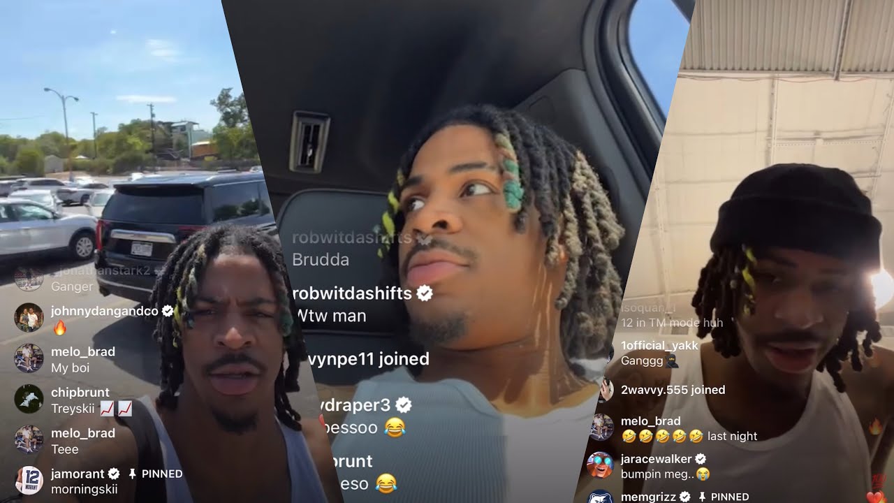 Ja Morant Instagram LIVE ( workout at the gym ) 17/8/22