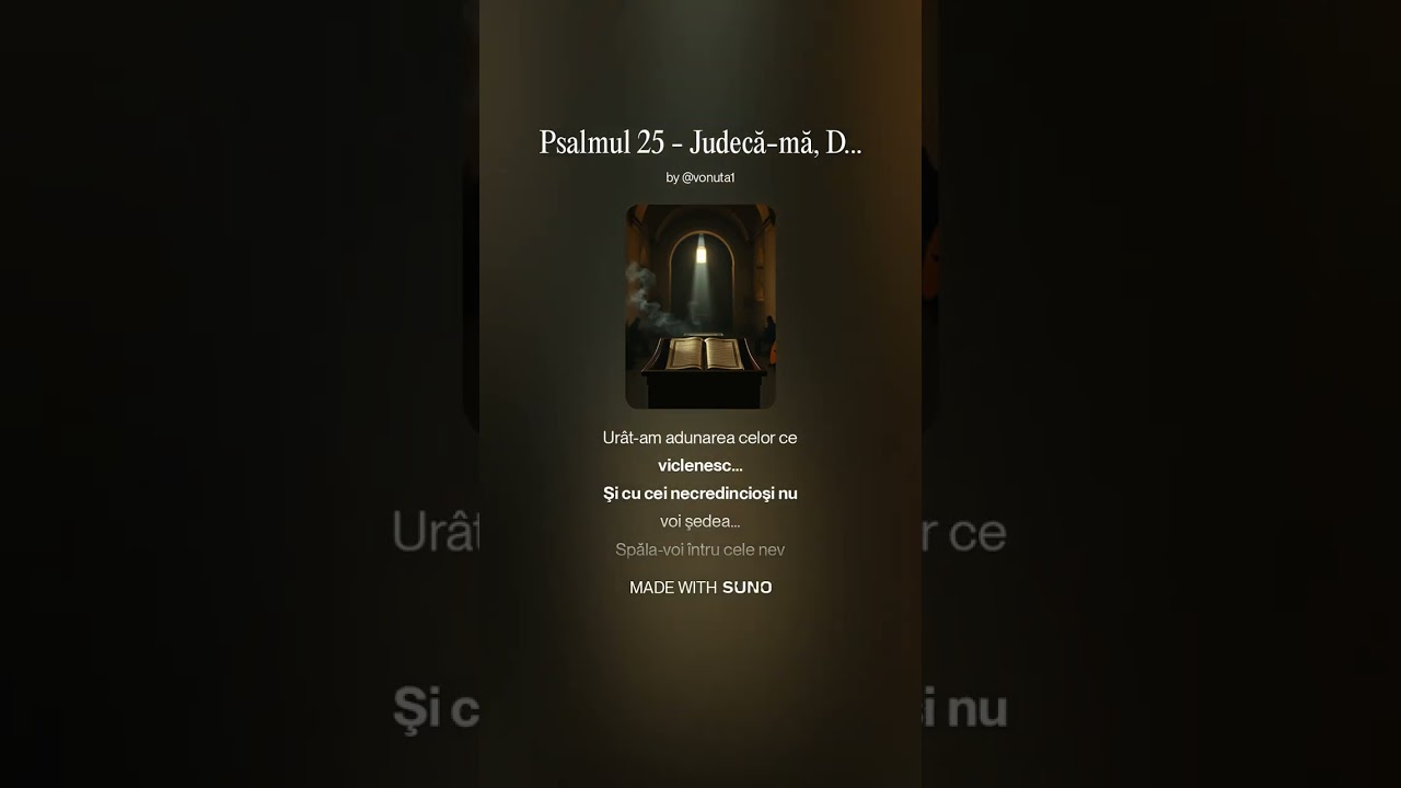 Psalmul 25 - Judecă-mă, Doamne (Rugăciunea omului nevinovat) | Cor Bizantin