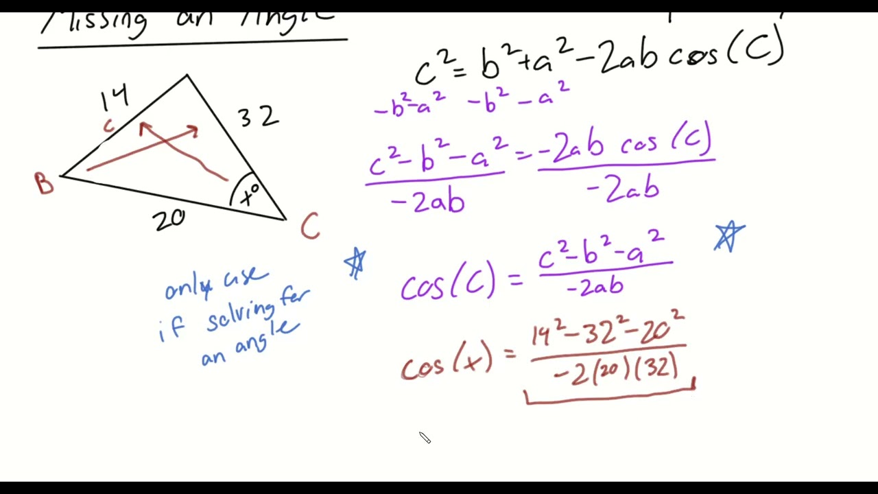 3rd Hour Geometry (3/19/26) - Lesson 8.4 - Law of Cosines