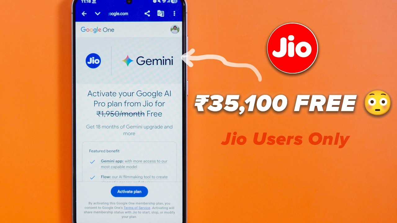 How To Claim ₹35,100 Gemini Pro FREE (18 Months) || Only Jio Users!