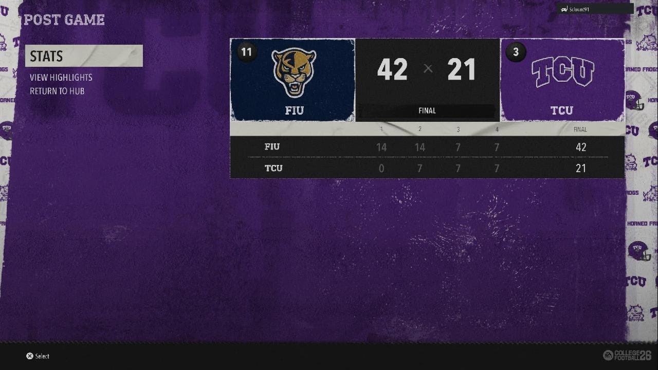EA SPORTS College Football 26 User CFP Quarterfinal