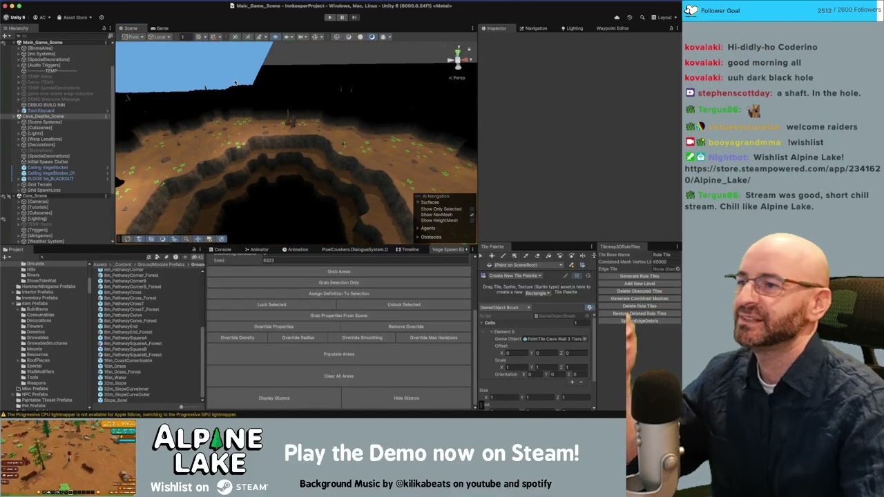 Indie Game Dev | Alpine Lake | 390 Cozy Game Dev | 2025-11-??