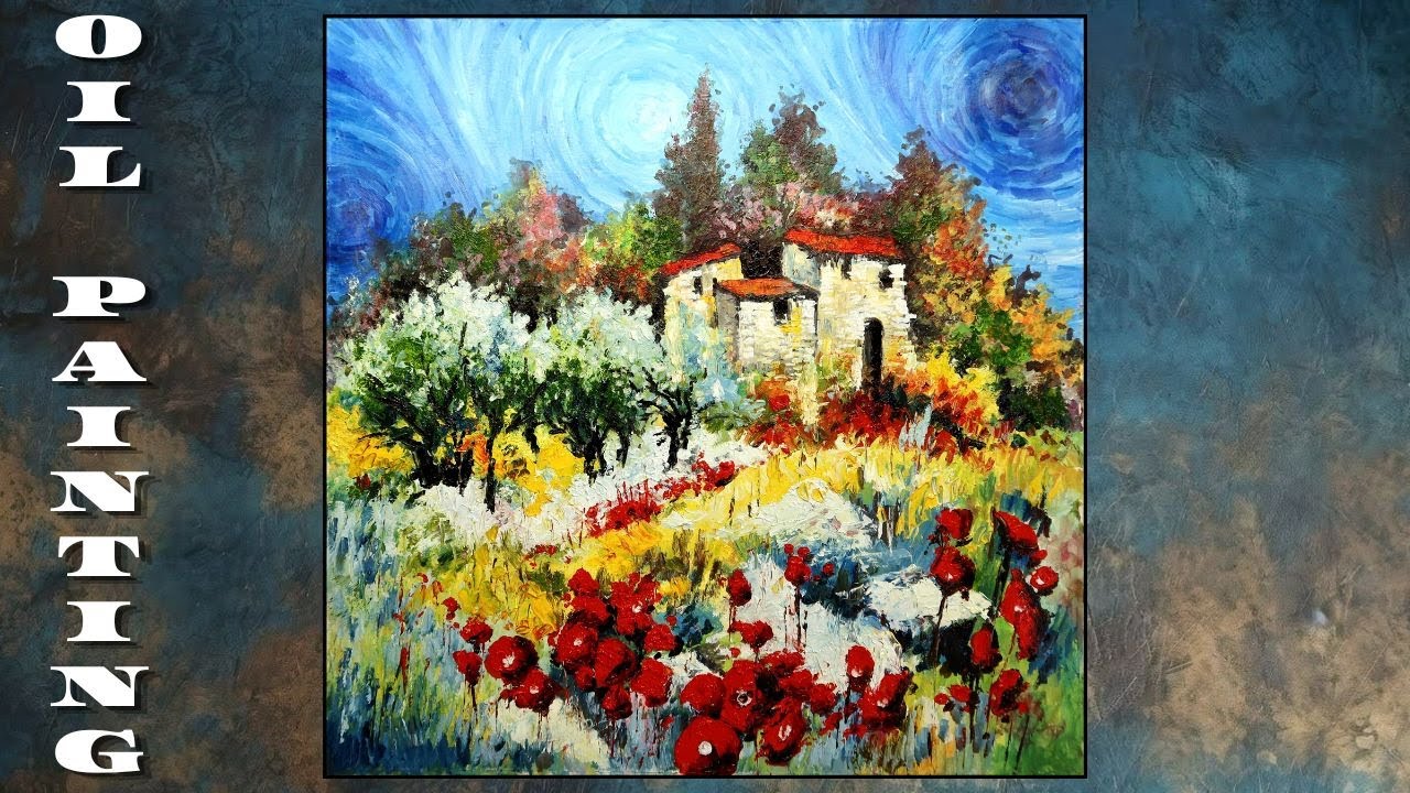 Impressionistische Ölgemälde- Erinnerung an den Frühling schritt für schritt Oil Painting Impession