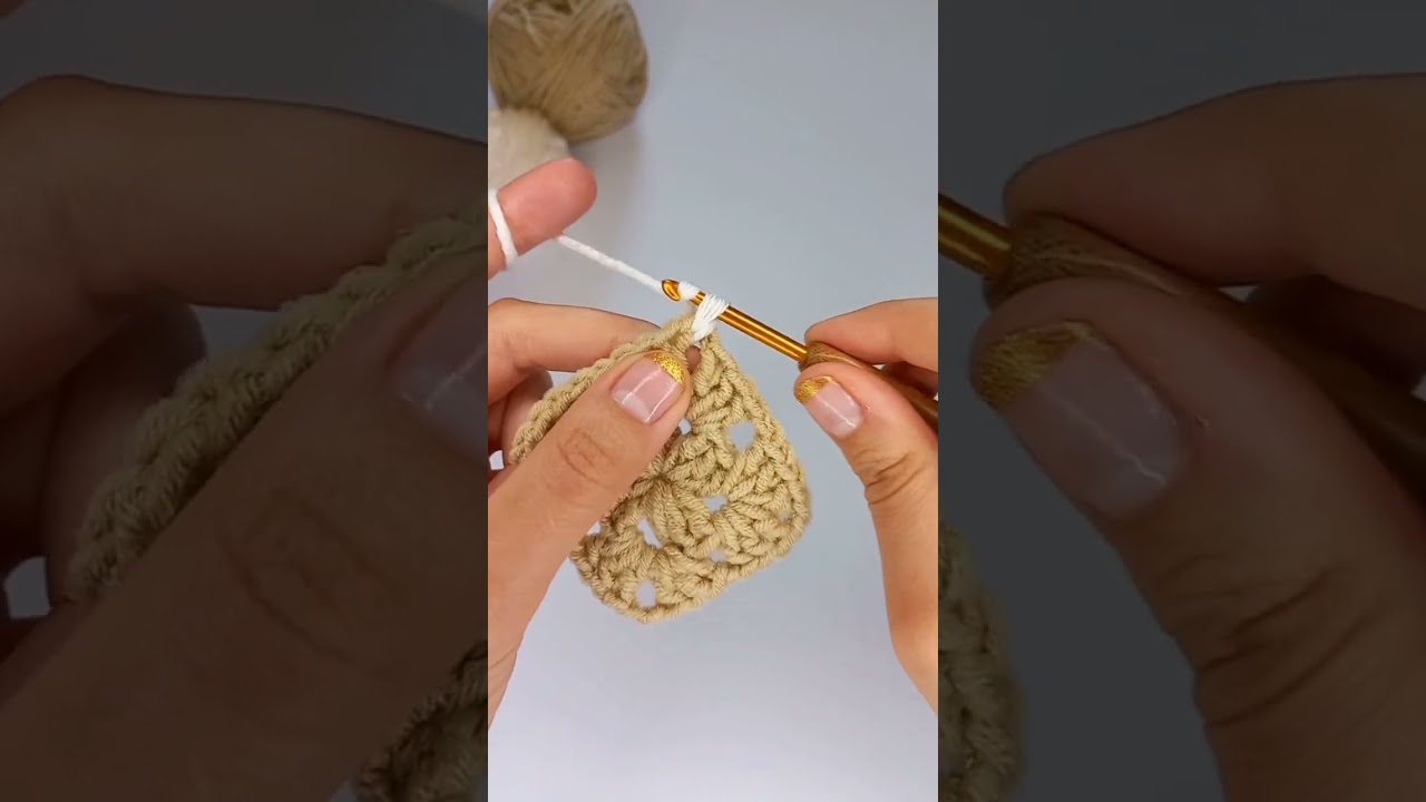 How change color in granny square(crochet tutorial) #crochetgrannysquare #crochetchangecolor