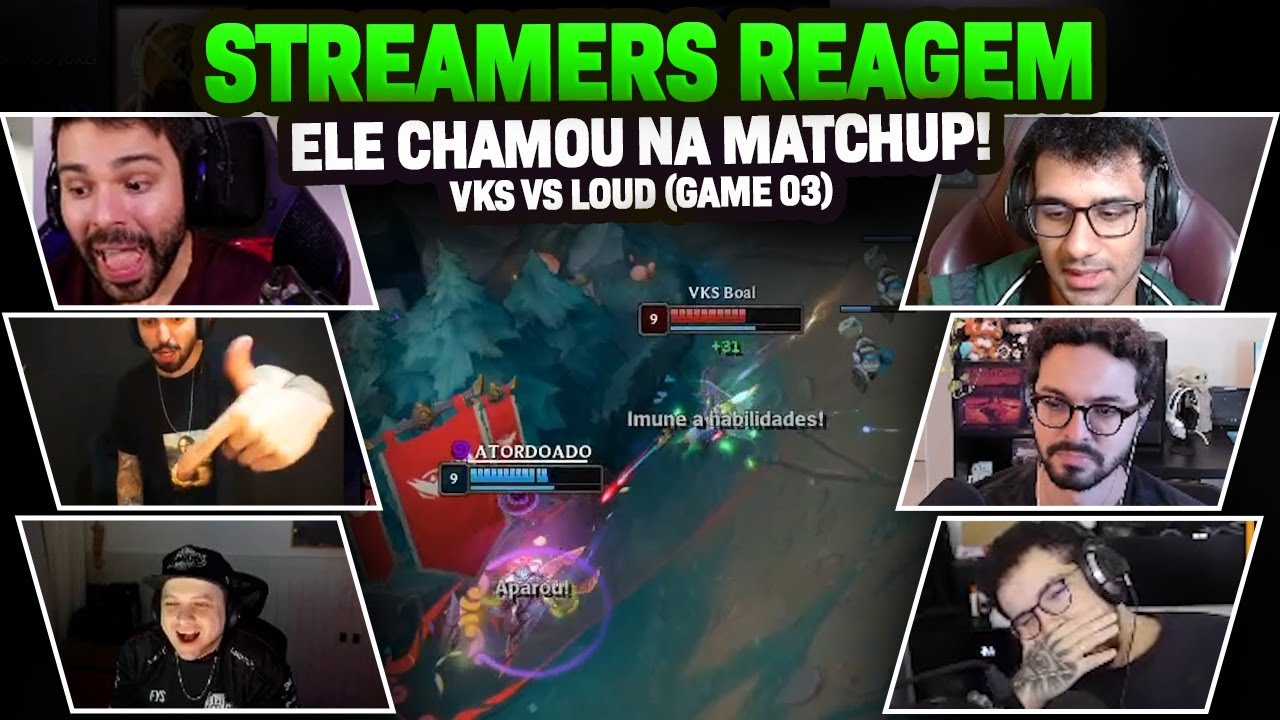 STREAMERS REAGEM: BOAL PEGOU FIORA E ACABOU COM A LOUD! | GAME 03 | LOUD vs VKS