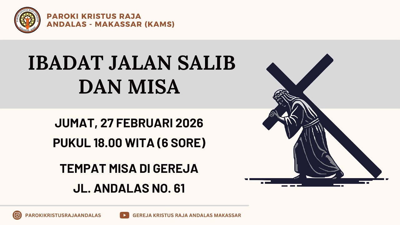 (LIVE) IBADAT JALAN SALIB DAN MISA | JUMAT, 27 FEBRUARI 2026 | 18.00 WITA