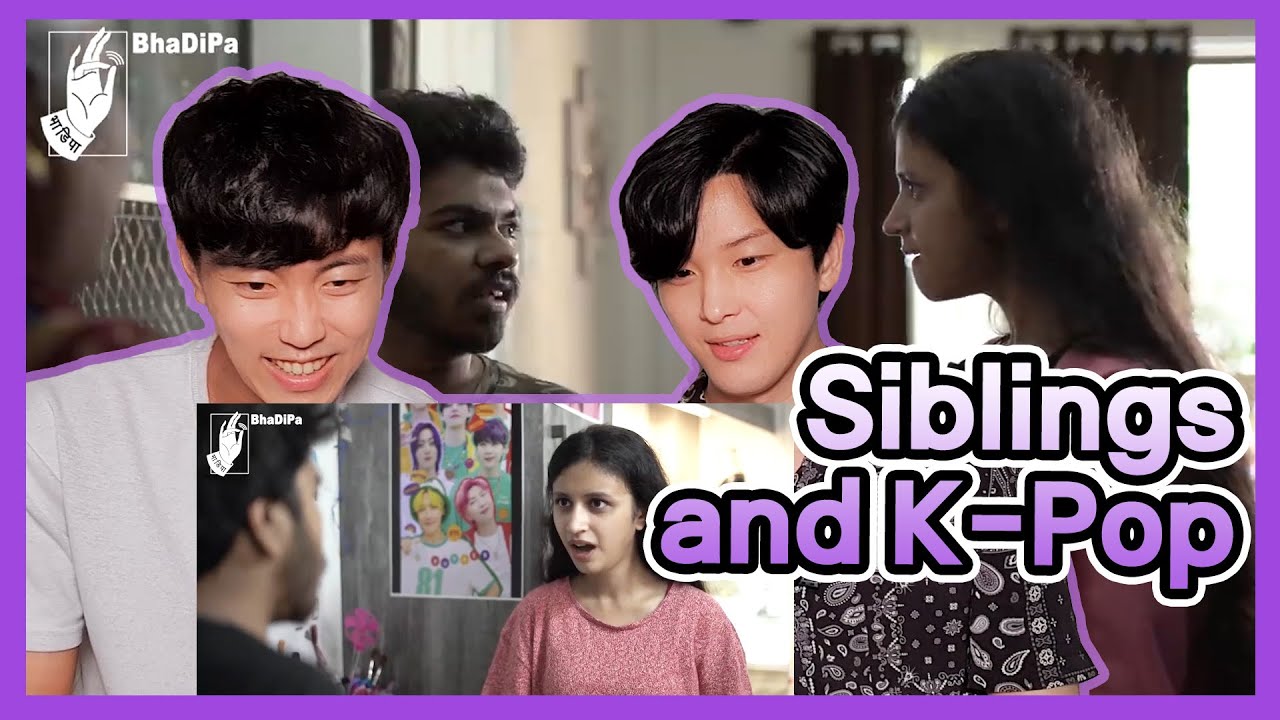 Korean Reacts to 【Siblings and K-Pop】 | Bhadipa | BTS | Parth Bhalerao & Ritika Shrotri