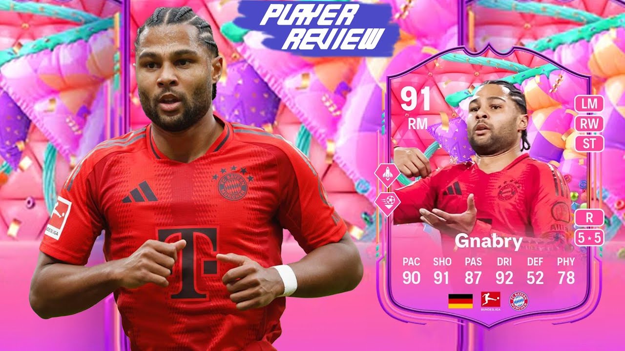 🤩HIS LOW DRIVEN+ IS CRAZY!! 🎉FUT BIRTHDAY 91 RATED " SERGE GNABRY " COMPLETE PLAYER REVIEW IN FC25 🔥