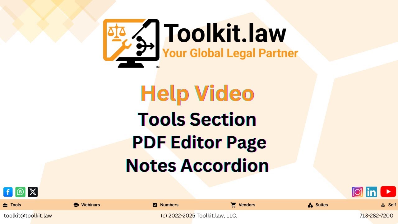 Case-Aware Legal Notes Inside Your PDF Workflow | Toolkit.law Notes Accordion