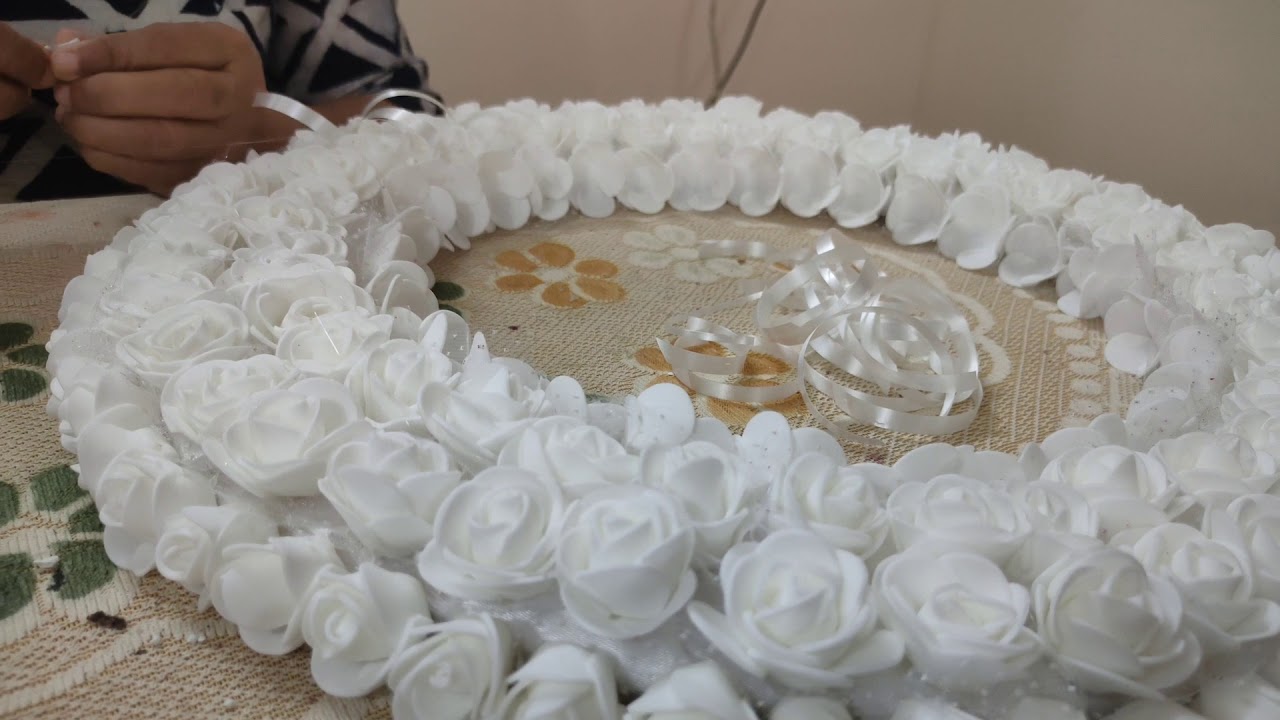 HOW TO MAKE FUNERAL WREATH WITH DRYFLOWER