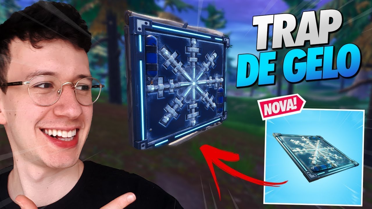 FIZ UM CUBO DE GELO COM A NOVA ARMADILHA - FORTNITE