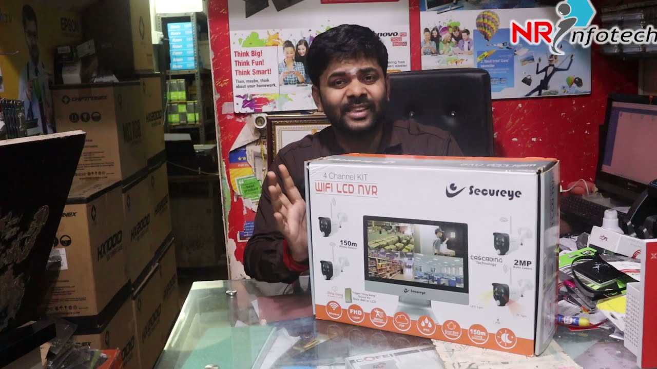 SECUREYE 4CH WIRELESS LCD NVR KIT uNBOXING & DETAILED REVIEW IN TAMIL